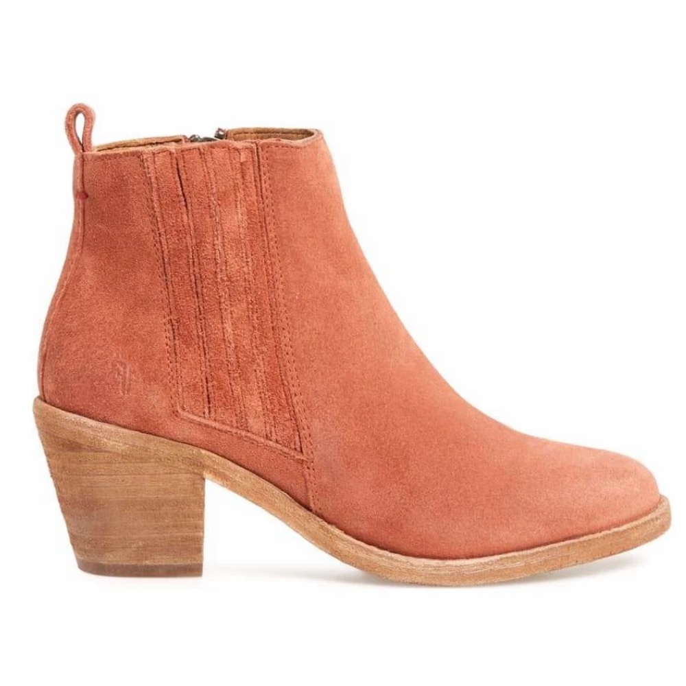 FRYE Alton Chelsea Boot in Rosewood suede 8 1/2